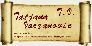 Tatjana Varzanović vizit kartica